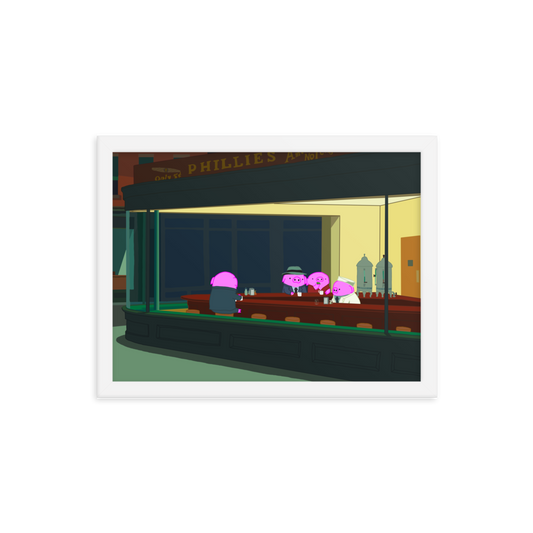 Nighthogs framed print (12" X 16")